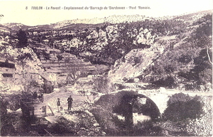Toulon Le Revest - Emplacement du barrage de Dardennes - Pont Romain