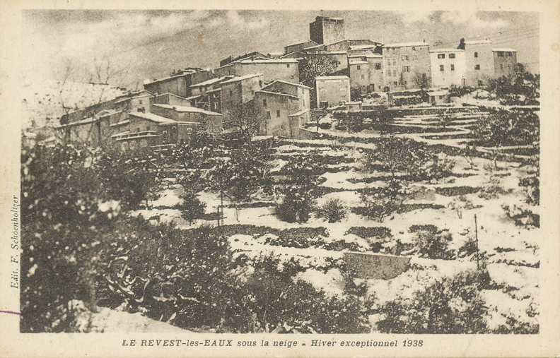 Le Revest sous la neige en 1938