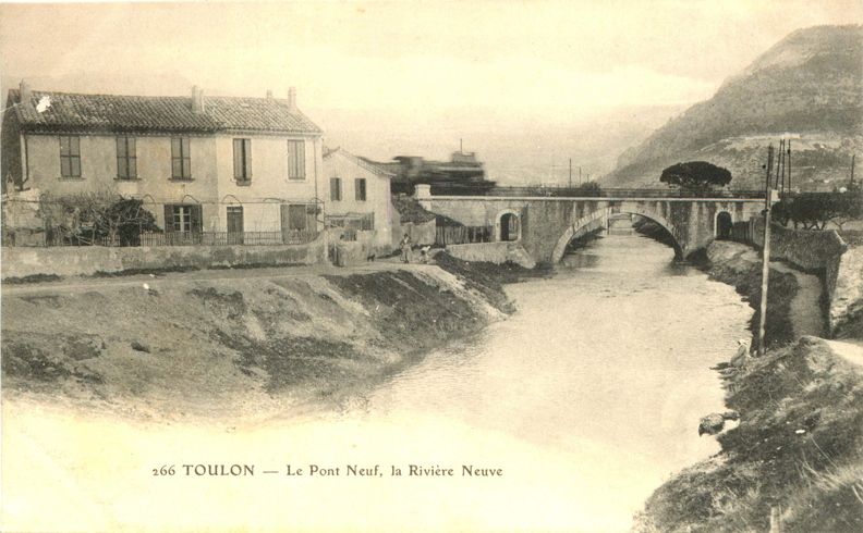 Toulon Rivière Neuve : le pont SNCF vu depuis le Pont Neuf