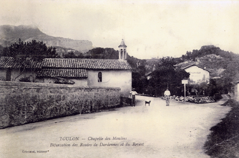 Toulon - Chapelle des moulins - Bifurcation des routes de Dardennes et du Revest