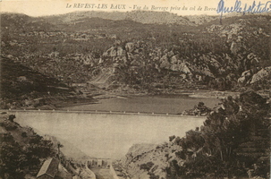 Vue du barrage prise du col de Biron