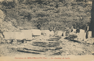Carrière de Malvallon (Var) - Un chantier de taille
